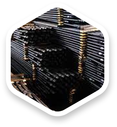 Steel rods prepared in bundles