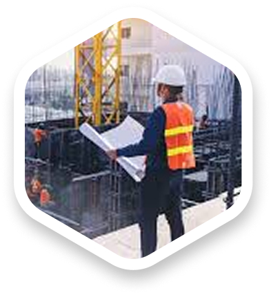Site engineer overseeing delivery